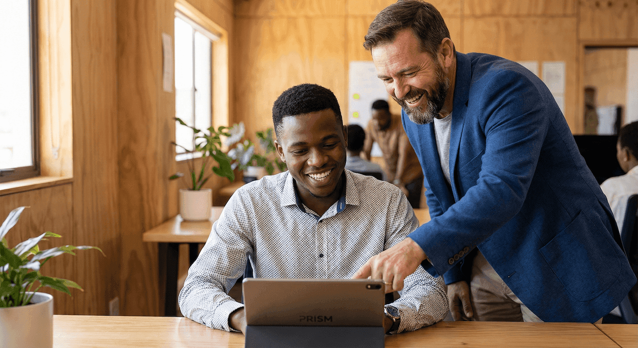 Colleagues at a screen