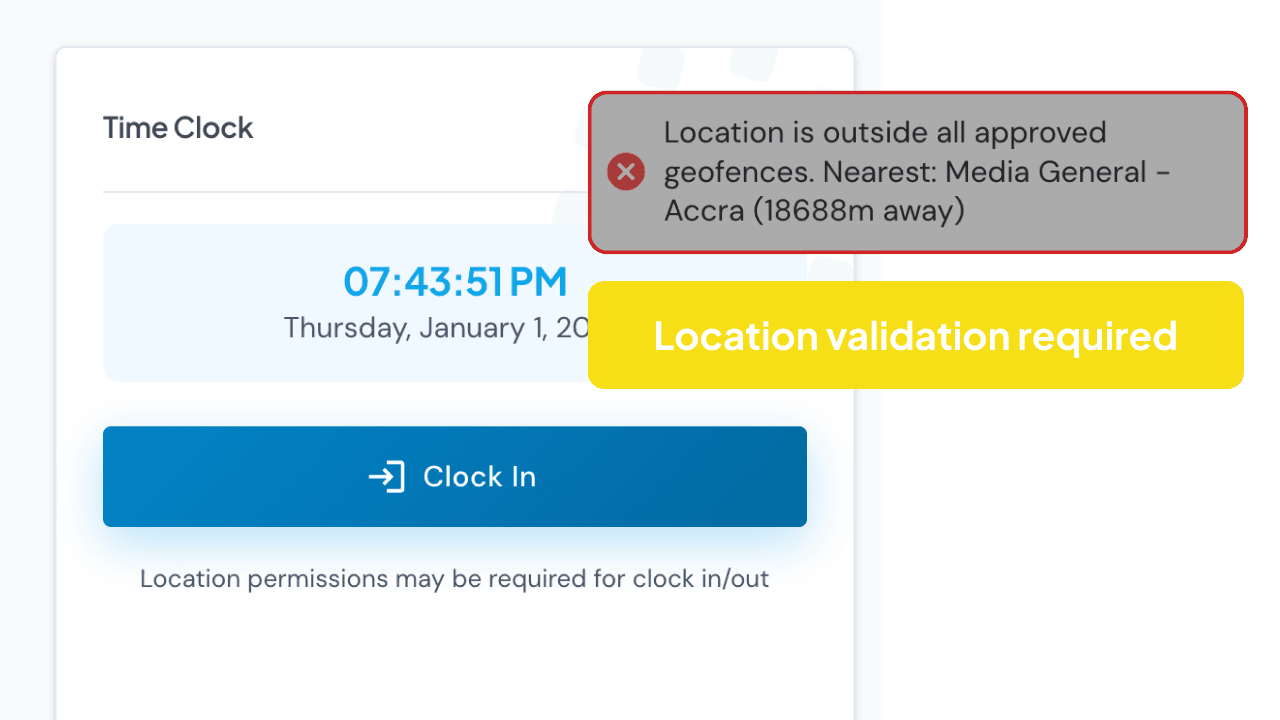 Geofenced attendance check-in in PRISM