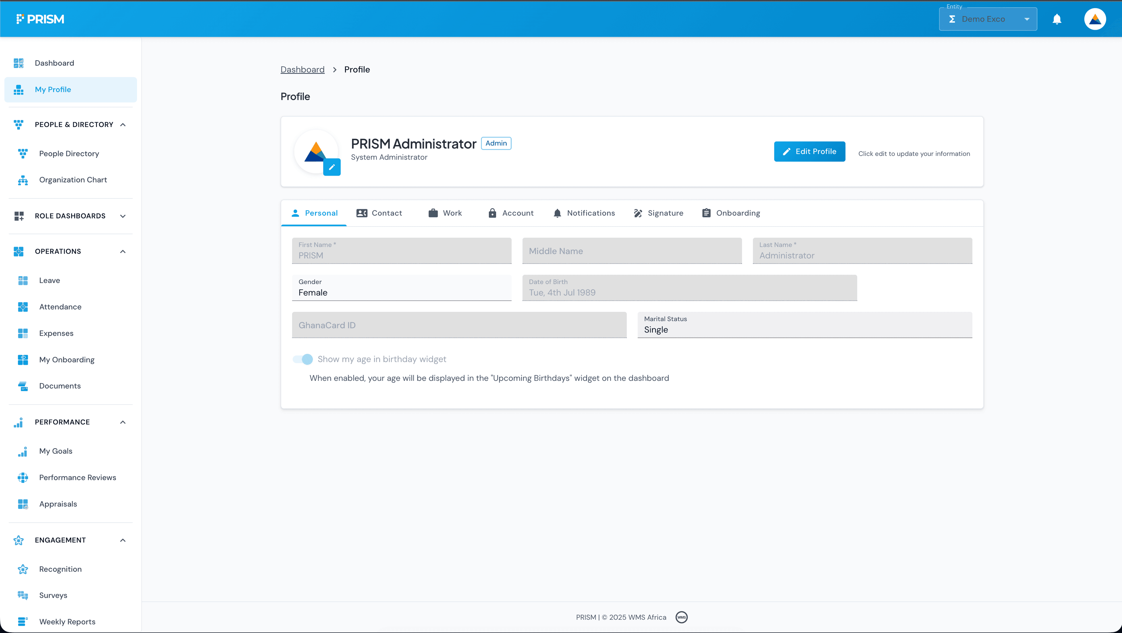 Appraisals interface