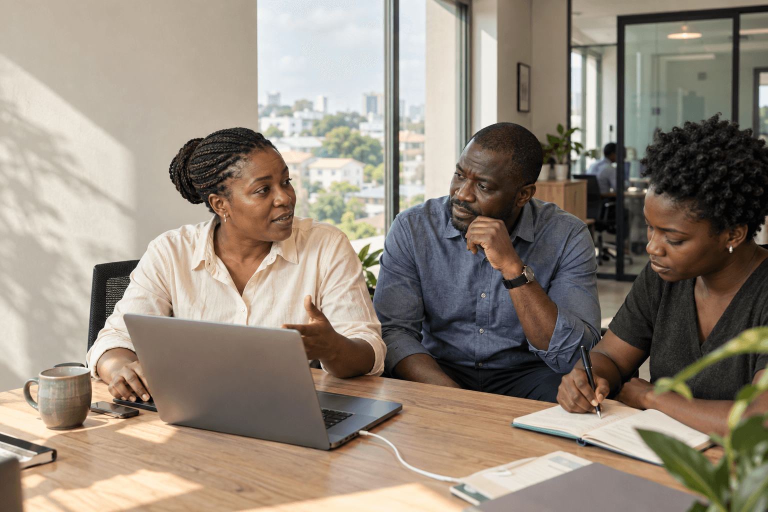 A team working through a shared business priority.